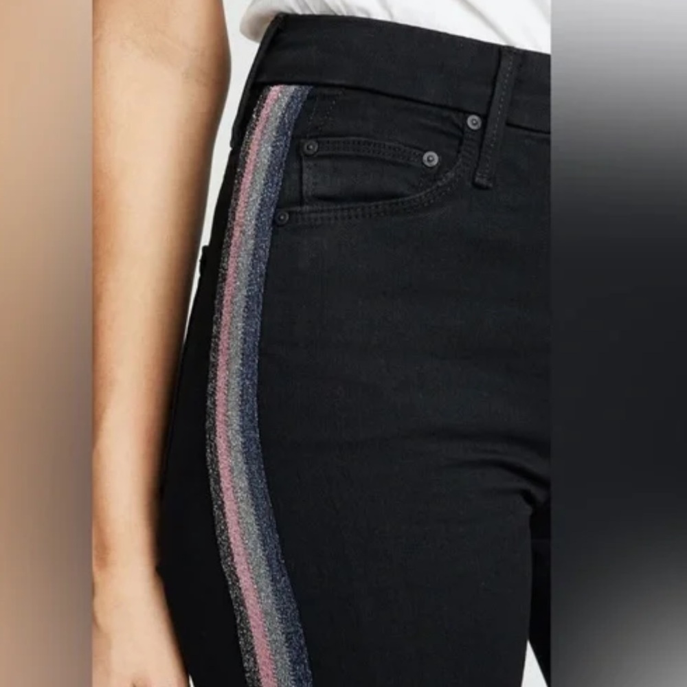 MOTHER High Waisted Looker Ankle Fray
